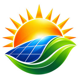 Solar Ray sun and leaf logo